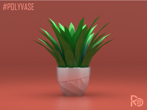 polyvase décor décoration fleur pot vase Ménage plantes 3d print model - Mito3D