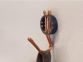 cuadro bent wire magnético gancho ojo refrigerador imán pared 3d print model - Mito3D
