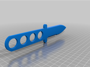 divers knife letter opener 3d print model - Mito3D