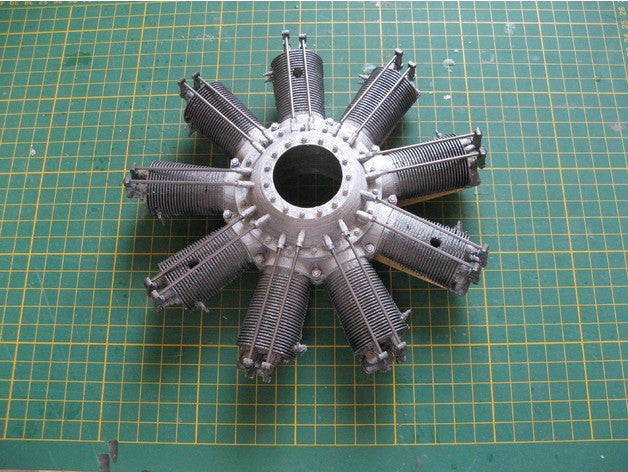 clerget 9b moteur 3D print model - Mito3D