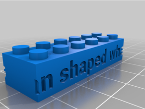 customized lego compatible text brickshhhhhh 3d print model - Mito3D