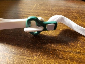 regolabile clip Collegare elastico approvato viso scudo visiera medico sketchup 3d print model - Mito3D
