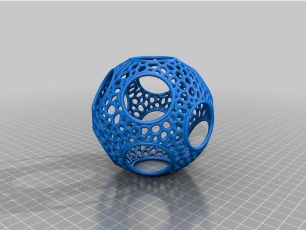 voronoi rhombic dodecahedron sphere aquarium packing tessellation 3D print model - Mito3D