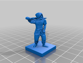 ranger 2 handed épée dnd miniature givre Mordheim éclaireur rosd marteau guerre fantaisie 3d print model - Mito3D