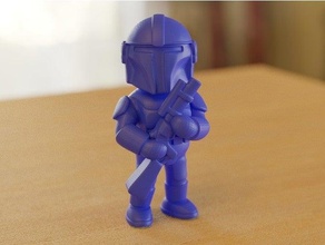 armed sci-fi character 1 3d print model - Mito3D