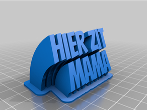 personalizzato spazzare 2 line piatto mamma 3d print model - Mito3D