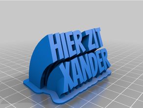 personalizzato spazzare 2 line piatto xander 3d print model - Mito3D