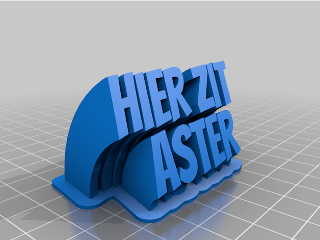 customized sweeping 2-line plate aster 3D print model - Mito3D