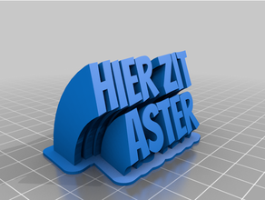 personalizzato spazzare 2 line piatto Aster 3d print model - Mito3D