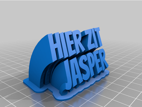 personalizado barriendo 2 line plato jaspe 3d print model - Mito3D