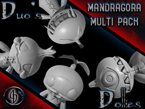 final fantasy mandragora multi pack 28mm miniature wargaming 3d print model - Mito3D
