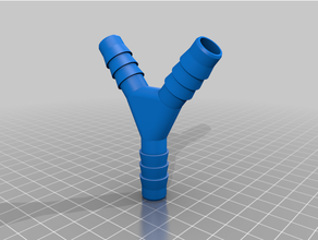 12mm hose daptermy customized barbed wye 3d print model - Mito3D