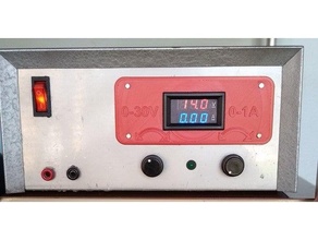 led volt amp meter frame power supply cover panel psu voltmeter 3d print model - Mito3D