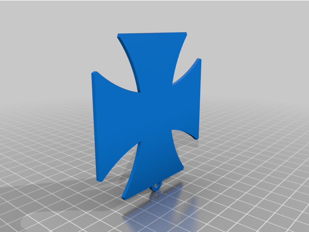 maltese cross pendant 3D print model - Mito3D