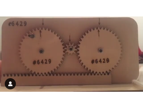 rack pinion gears dxf gear lasercut 3d print model - Mito3D