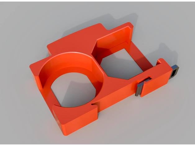 concha 1 25 Duplo estrondo trilho grampo suporte 3D print model - Mito3D