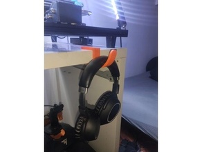headphones hook desk headphone holder 3d print model - Mito3D