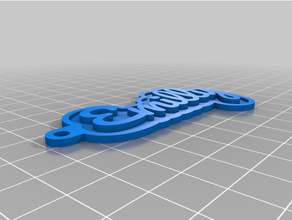 customized key chain wit emilly 3d print model - Mito3D