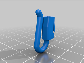curtain rail hook 3d print model - Mito3D
