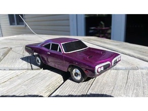 70 dodge coronet super bee xmod body 128th car model muscle rc scale shell xmods 3d print model - Mito3D