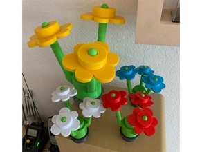 large brick flower 3d flowers 3d print model - Mito3D