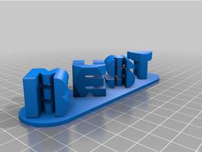 personalizado triplo carta blocos ambigramhi morrer 3d print model - Mito3D