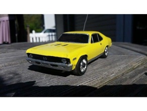68 Chevrolet nova ss xmods corps Chevy classique voiture muscle rc coquille xmod 3d print model - Mito3D