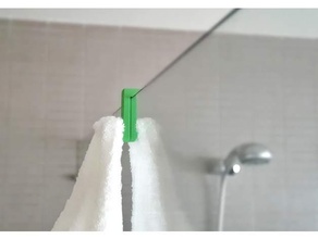 towel hook shower towelhook holder 3d print model - Mito3D