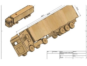caminhão vau corte laser brinquedo 3d print model - Mito3D