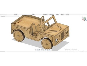 Jeep Laser Schnitt 3d print model - Mito3D