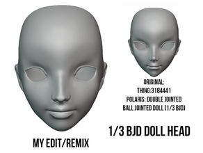 polaris bjd remixé tête poupée 3d print model - Mito3D