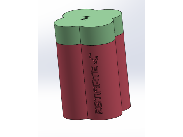 caja pilas aa battery holder portapilas 3D print model - Mito3D