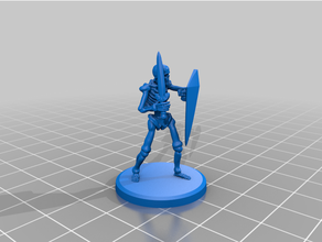 Skelett Krieger dnd Miniatur Mini ninjamma1 3d print model - Mito3D