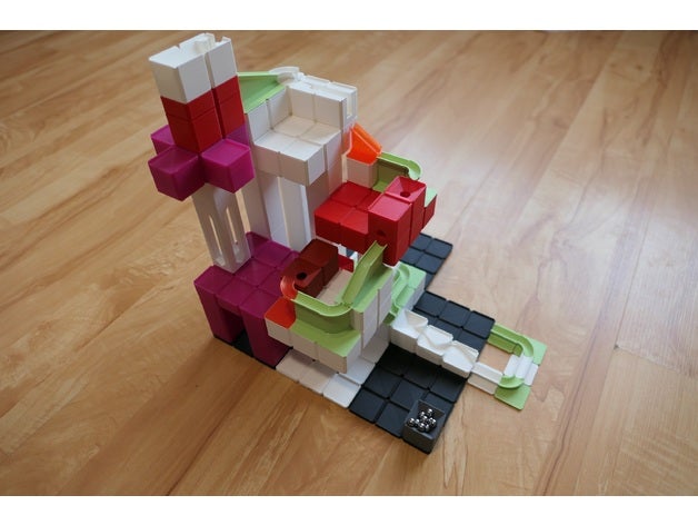 fácil modular mármol canicas máquina carrera pista 3D print model - Mito3D