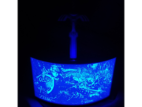 gebogen Lithophan Lampe Zelda Verknüpfung Meister Schwert Nacht Licht 3d print model - Mito3D
