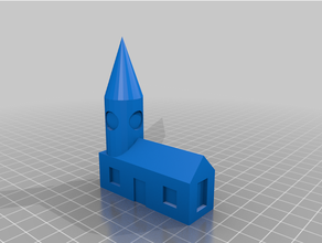 iglesia clocher 3d print model - Mito3D