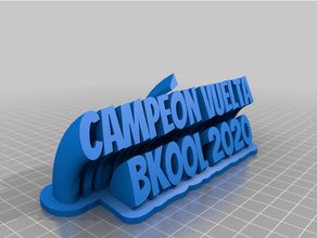 letras campeon customized 3d print model - Mito3D