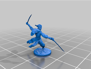 senhor lâminas 1 personagem masmorras dragões fantasia gaio Kristoff miniatura neve tampo mesa jogos guerra 3d print model - Mito3D
