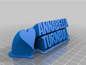 Anna personalizzato 3d print model - Mito3D
