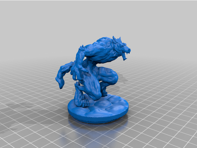 hombre lobo 2 3D print model - Mito3D