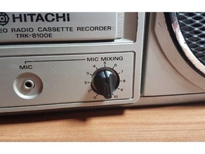 mic mixing knob hitachi trk-8100 8100 tape recorder trk 3d print model - Mito3D