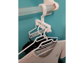 clever clothes drying hook towel hanger sports 3d print model - Mito3D