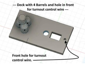 cubierta 4 barriles adjunto cambiar interruptor máquina escala 3d print model - Mito3D