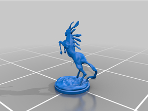 Außerirdischer schlechter Dungeons Drachen Fantasie Pferd Miniatur Hengst Hengste Stute Tischplatte Gaming 3d print model - Mito3D