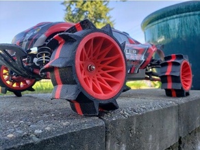 traxxas rustler paddle sleeve 004 - final iteration 2wd 2x4 4wd 4x4 tpu wheel 3d print model - Mito3D