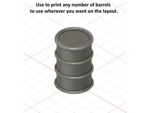 soltero adjuntar 55 galón barril escala 3d print model - Mito3D