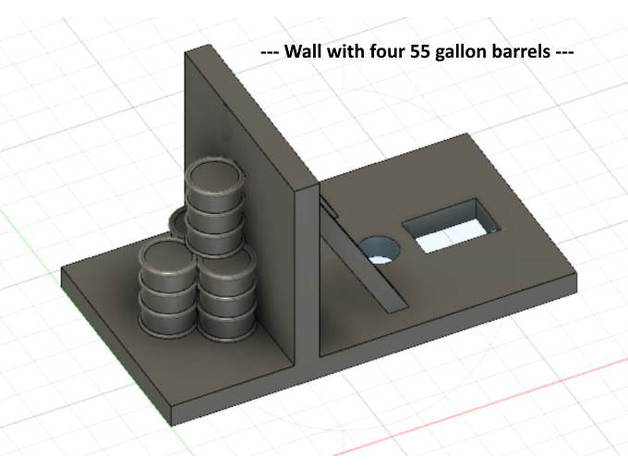 Deck Mauer 4 Fässer Schalter Maschine Rahmen 3D print model - Mito3D