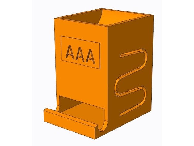 aaa battery dispenser batteries box holder container 3D print model - Mito3D