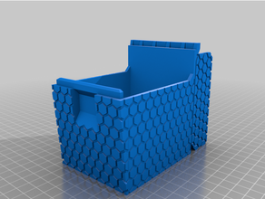 hexagon pattern mtg deck flip box 3d print model - Mito3D