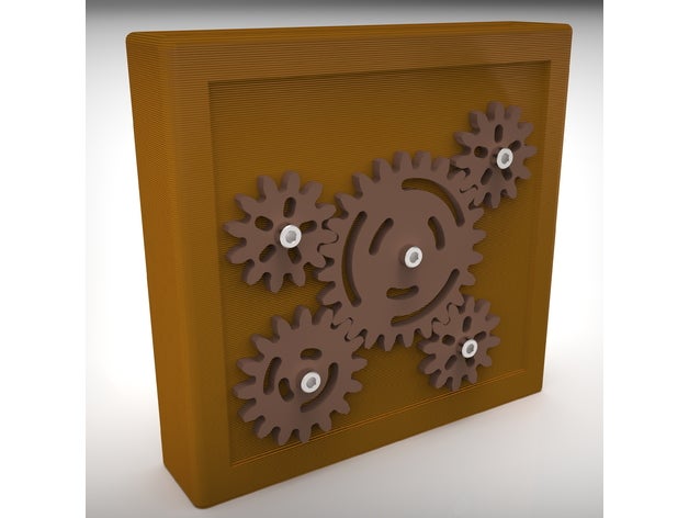 magnetic fridge leaflet holder gears 3D print model - Mito3D